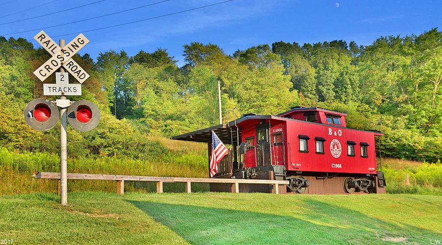 Railroad Crossing And Caboose Photograph by Lisa Wooten