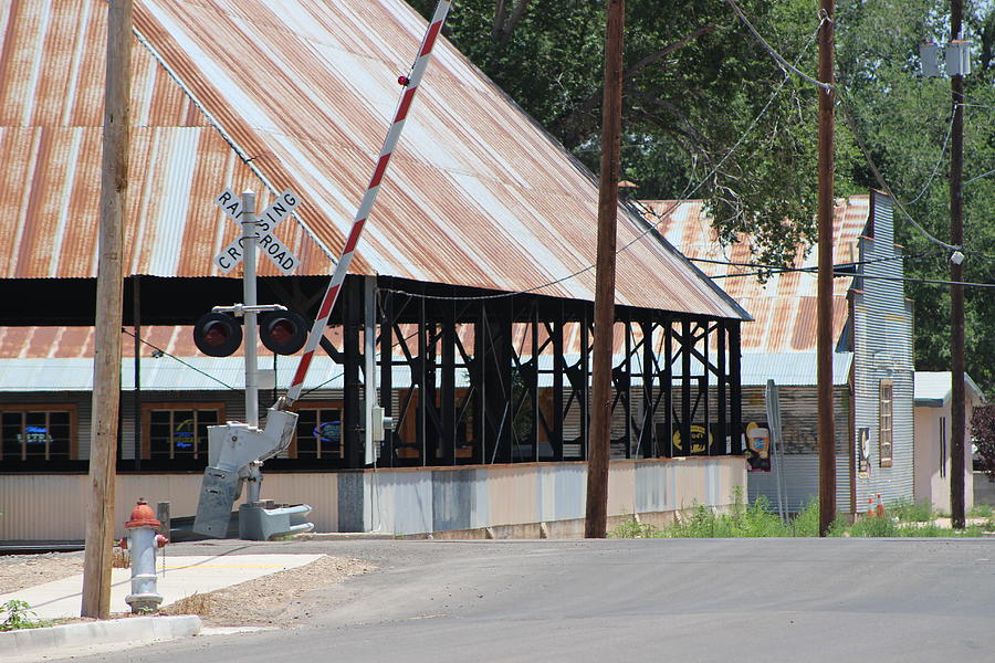 New Mexico Photograph - Railroad Crossing and Industry by Colleen Cornelius New Mexico Photograph - Railroad Crossing and Industry by Colleen Cornelius