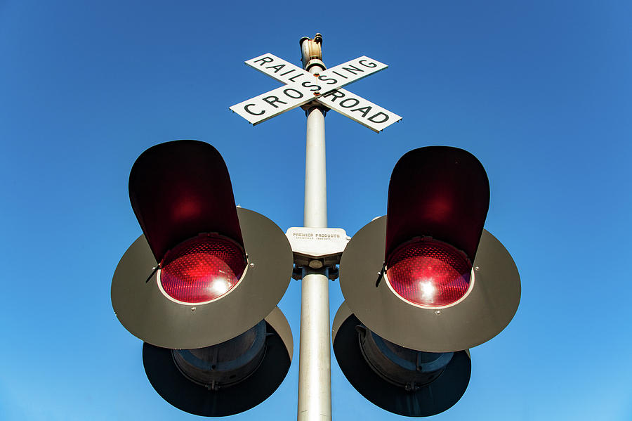 Railroad Crossing Lights Photograph by Todd Klassy