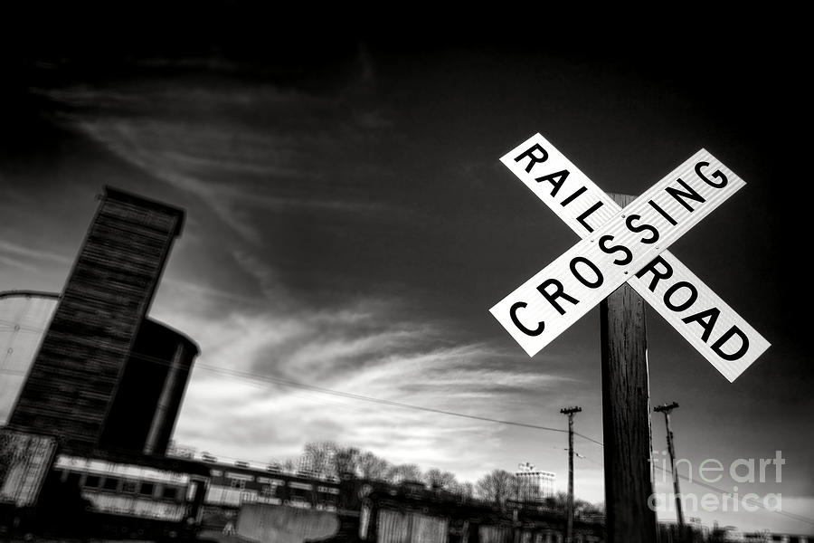 Car Photograph - Railroad Crossing by Olivier Le Queinec