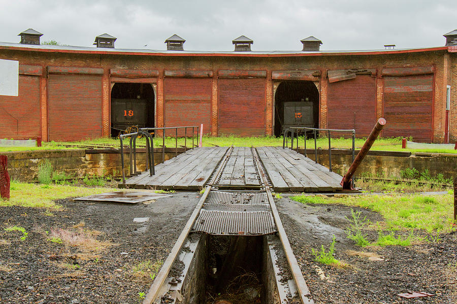 Railroad maintenance roundhouse  Photograph by Karen Foley