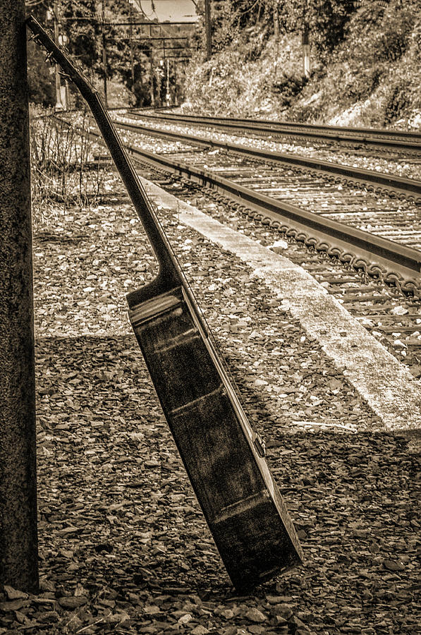 Railroad Song in Sepia Photograph by Bill Cannon