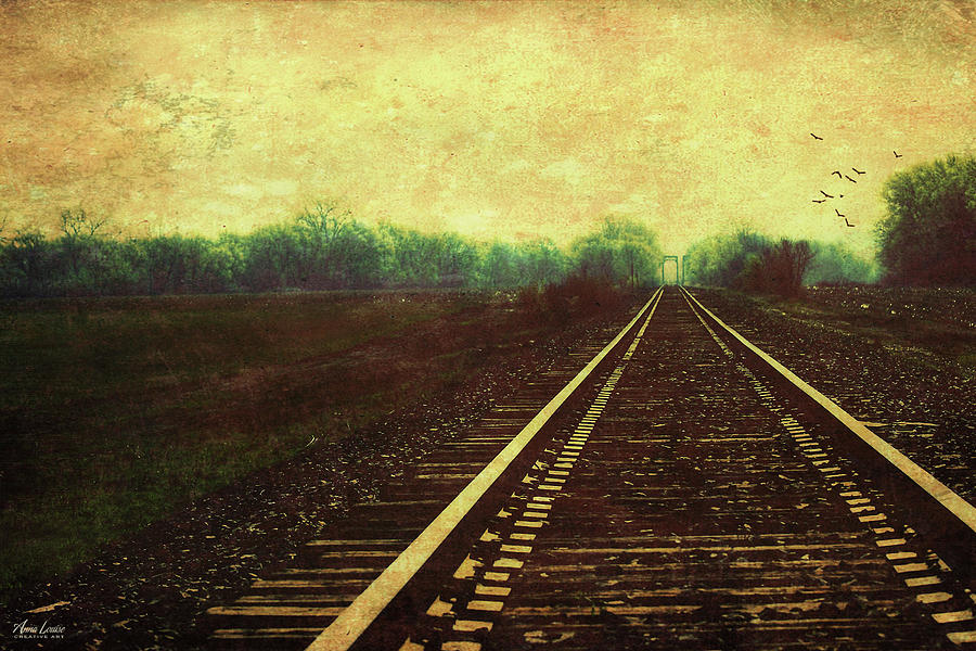 Railroad Track Glow Photograph by Anna Louise