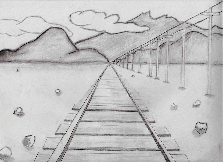 Railroad Tracks Drawing