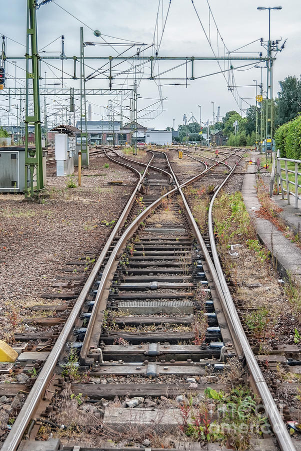 Transportation Photograph - Railroad Tracks and Junctions by Antony McAulay