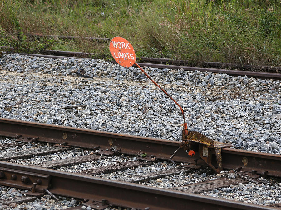 Railroad Work Limit Photograph by Dart Humeston