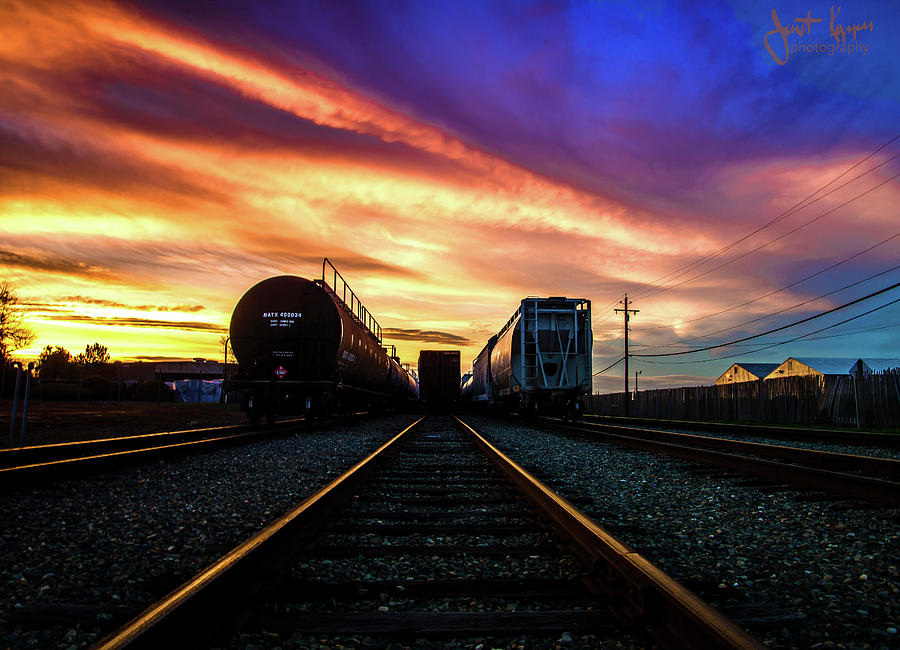 Rails of Fire Photograph by Janet Kopper
