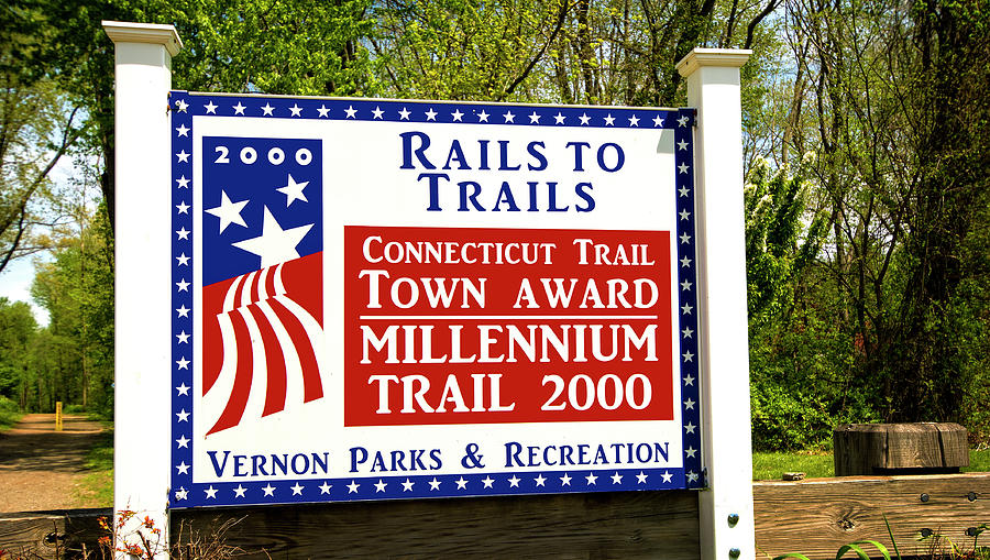 Rails to Trails Sign Photograph by Phil Cardamone