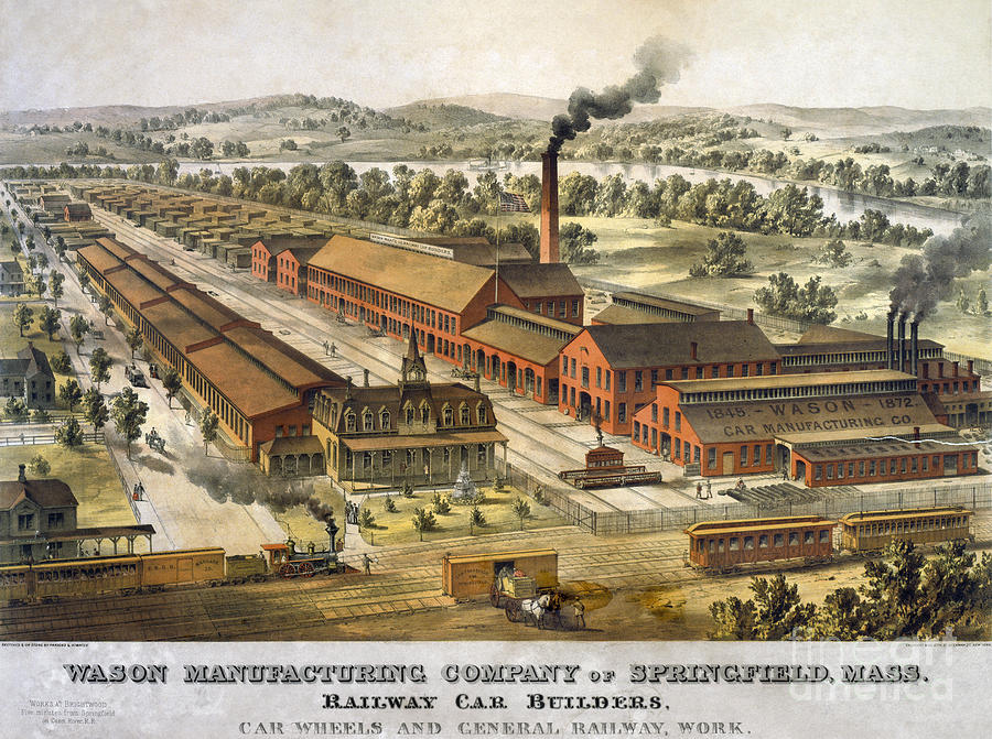 Railway Factory c1872 Photograph by Granger