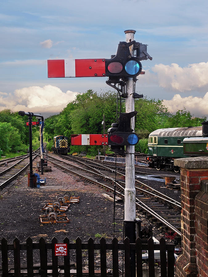 Railway Signals Photograph by Gill Billington