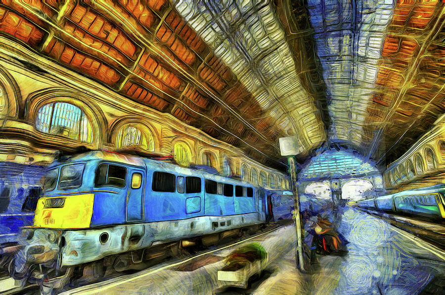 Vincent Van Gogh Mixed Media - Railway Station Van Gogh by David Pyatt