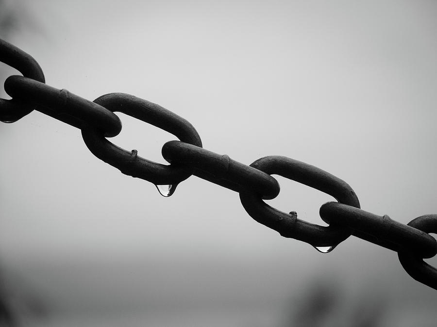 Winter Photograph - Rain and Chains by Trance Blackman