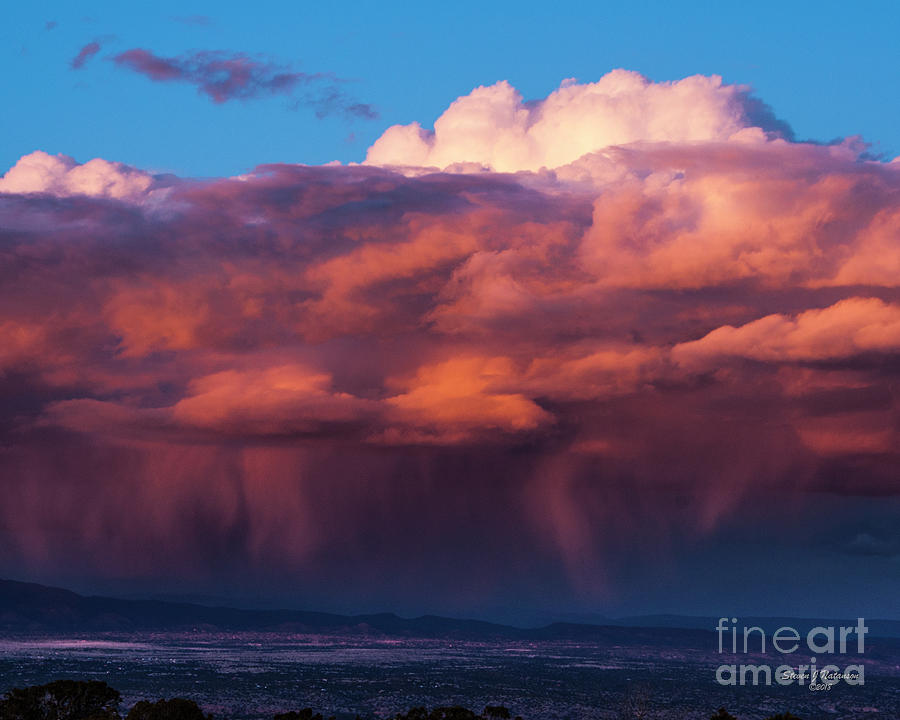 Santa Fe Photograph - Rain at Sunset by Steven Natanson