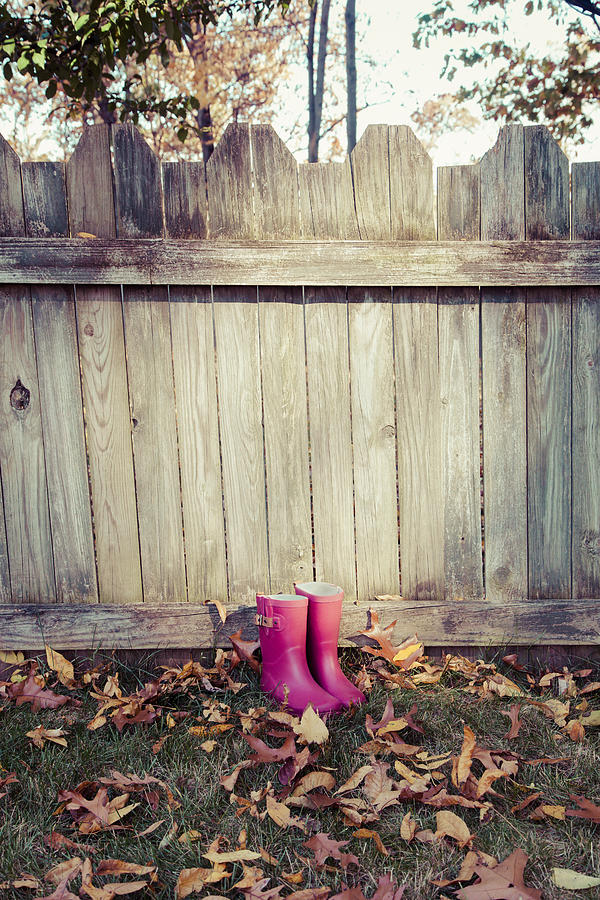 Rain Boots in Autumn Photograph by Erin Cadigan