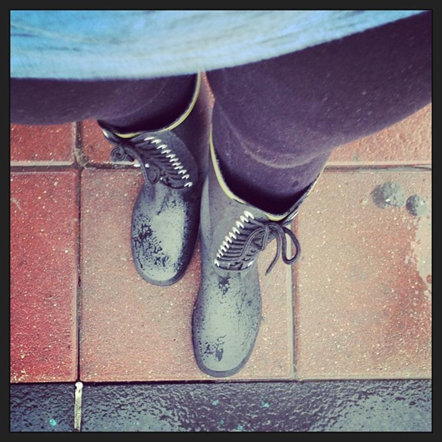 Rainyday Photograph - Rain Boots On And Ready For The Commute by TabRock R