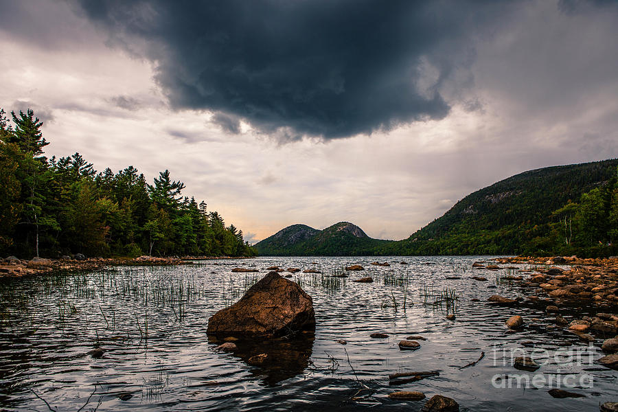 Acadia National Park Photograph - Rain Cloud Over Jordan Pond by Diane Diederich