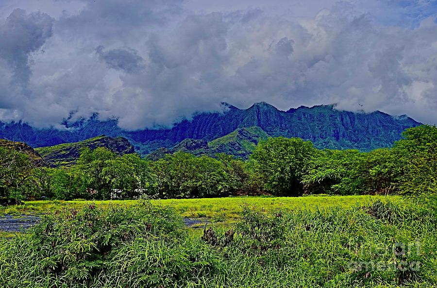 Rain Clouds Hang Over the Waianae Range Photograph by Craig Wood