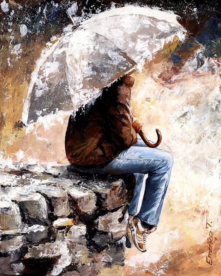 Rain day Painting by Emerico Imre Toth