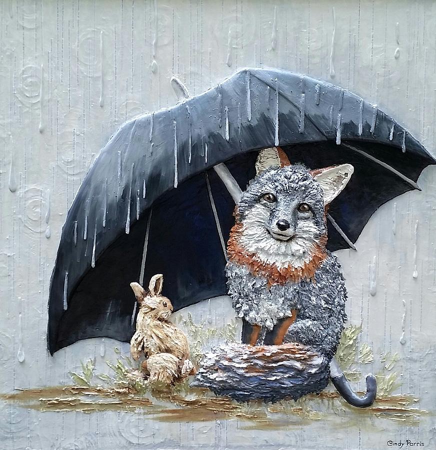 Animal Mixed Media - Rain Delay by Cindy Parris