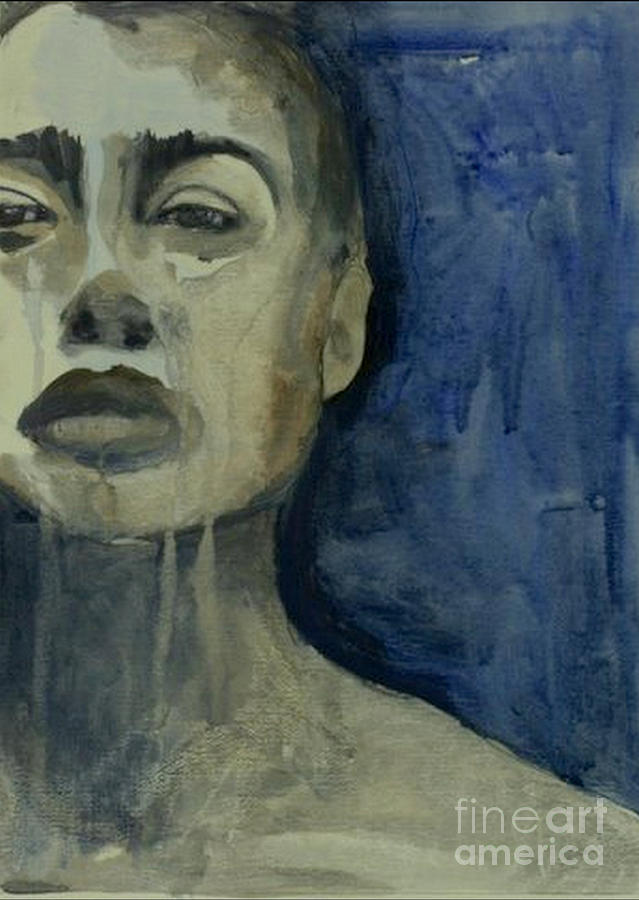 Portrait Painting - Rain by Diane montana Jansson