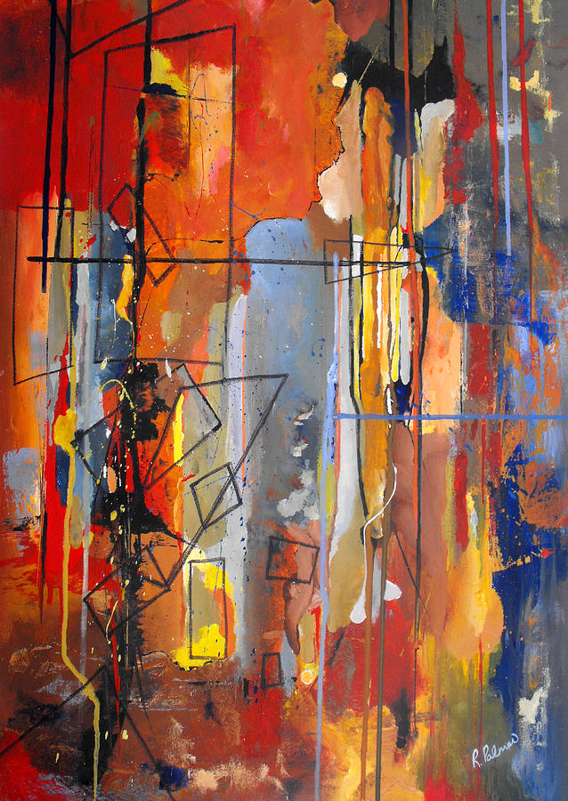 Abstract Painting - Rain Down by Ruth Palmer Abstract Painting - Rain Down by Ruth Palmer