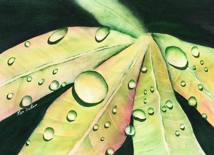Rain drops Painting by Lyn DeLano