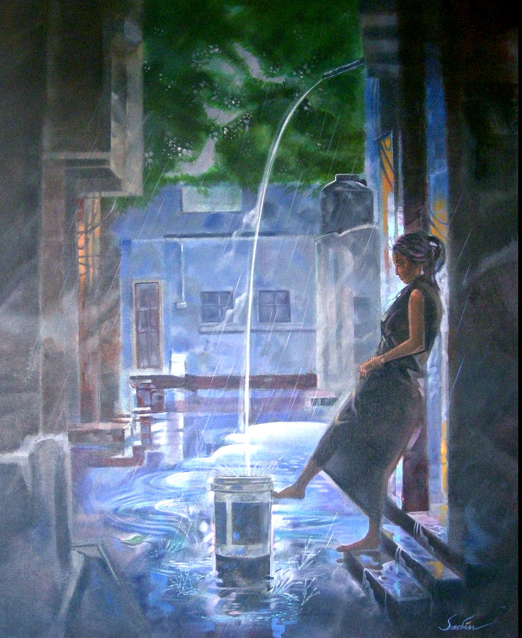 rain water harvesting paintings