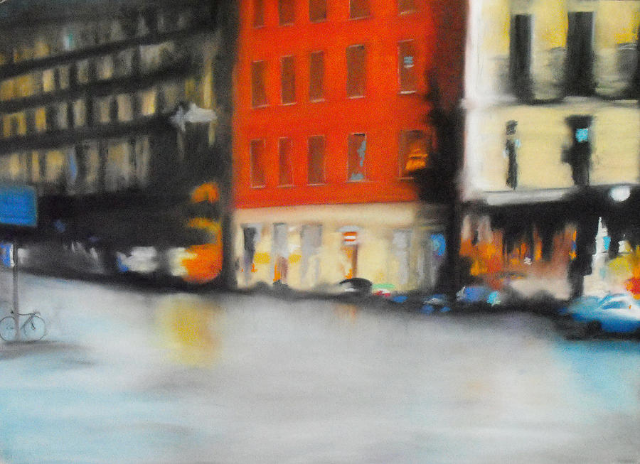 Chalk Pastel Pastel - Rain II by Carrie Diaz Chalk Pastel Pastel - Rain II by Carrie Diaz