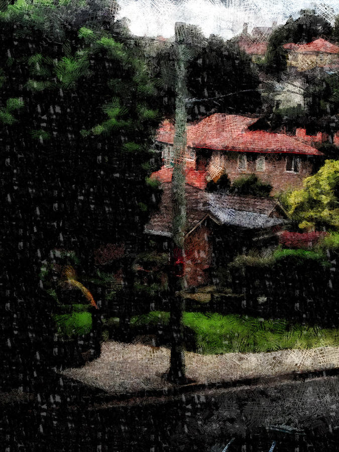 Rain in a neighborhood Photograph by Ashish Agarwal