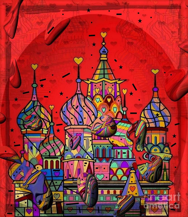 Rain In Moskau Popart By Nico Bielow Digital Art