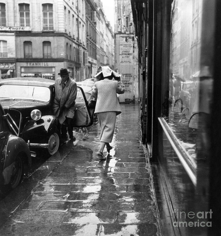 Rain in Paris, July 19, 1956 Photograph by French School - Fine Art America