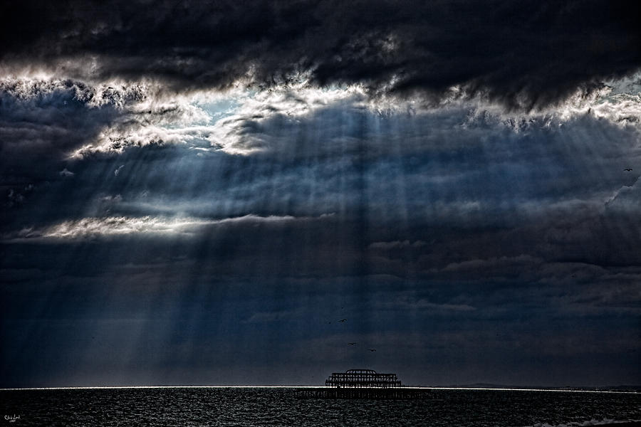 Beach Photograph - Rain is Coming to Brighton by Chris Lord