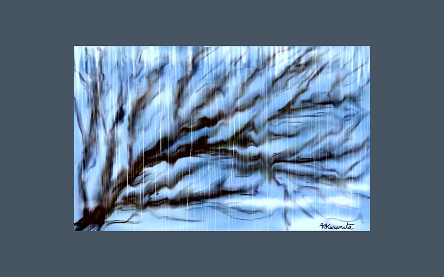 Rain Painting - Rain by Karunita Kapoor Rain Painting - Rain by Karunita Kapoor