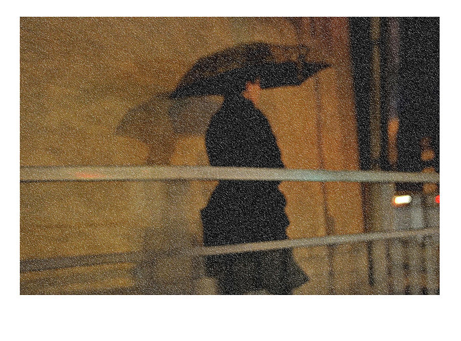 Rain. Lady In Black. Impressionism. Ltd Edition of only 20 Fine Art Giclee Prints Photograph by Jenny Rainbow