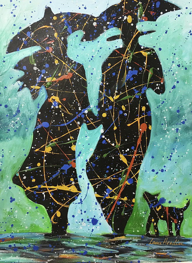 Rain Lovers Painting by Lance Headlee