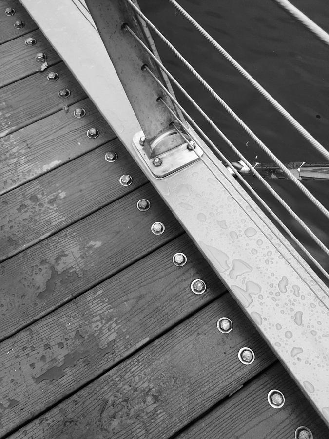 Rain on a Bridge Detail Photograph by David T Wilkinson