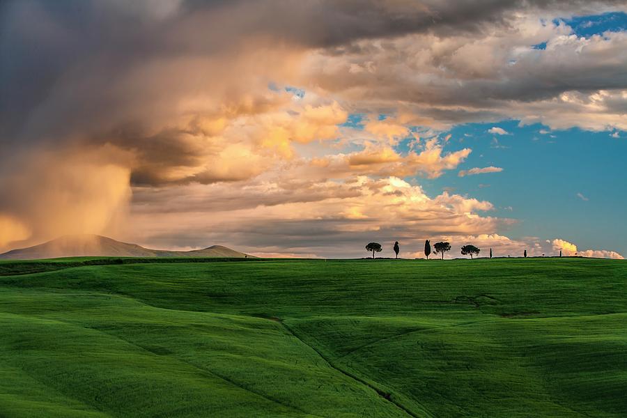 Rain On The Tuscan Plains Photograph by Harriet Feagin