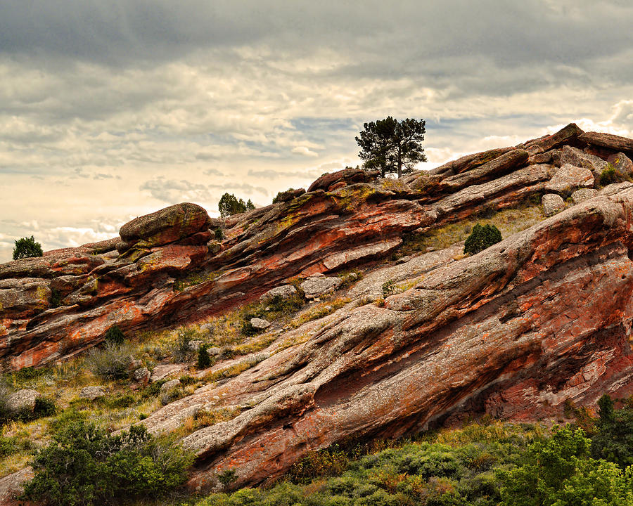 Nature Photograph - Rain On The Way Red Rocks Park - photography by Ann Powell