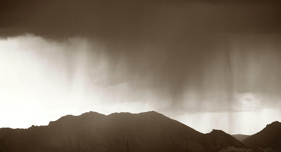 Rain Over Flatirons Photograph by Marilyn Hunt
