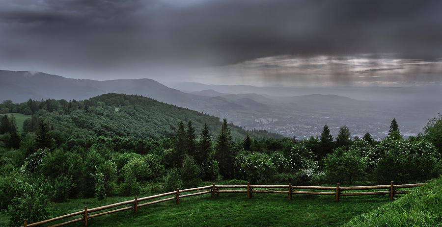 Rain over the Silesian Beskids Photograph by Dmytro Korol