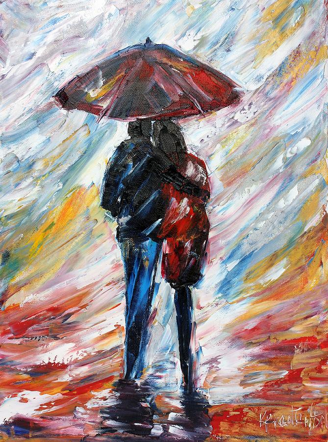 Rain Romance Painting by Karen Tarlton - Fine Art America