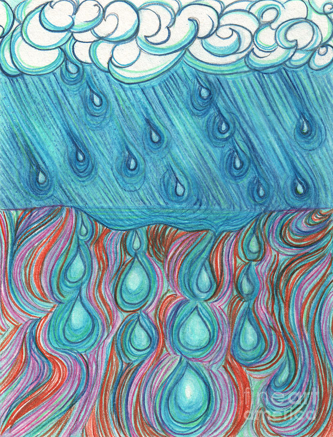 Rain Saturation by jrr Drawing by First Star Art