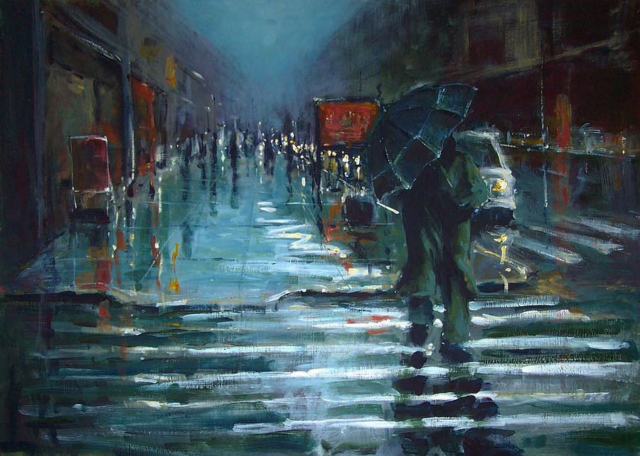 Rain time Painting by Peter Horvath - Fine Art America