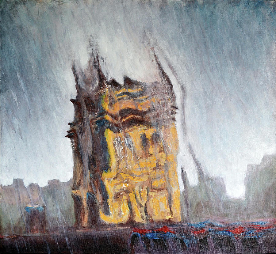 Rain washed Mumbai Painting by Uma Krishnamoorthy