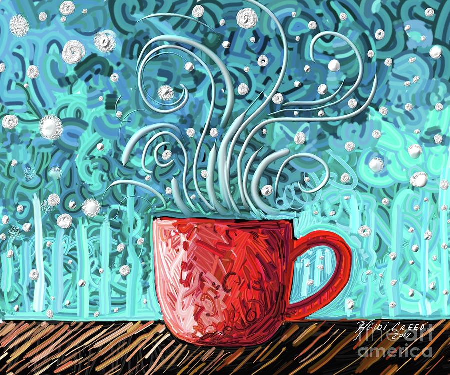 Rain With Coffee Drawing By Heidi Creed