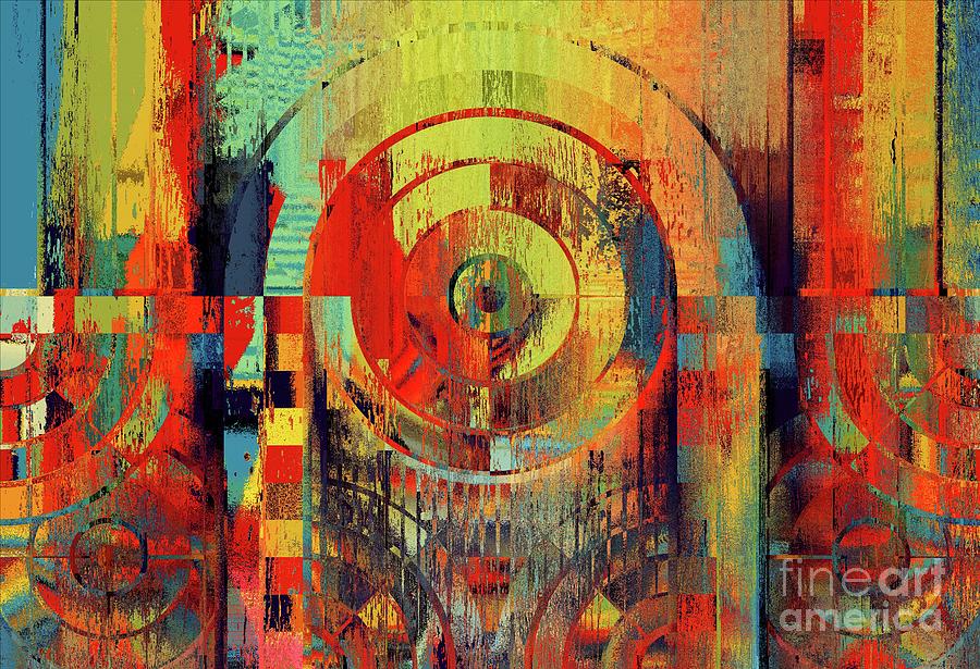 Abstract Digital Art - Rainbolo - 01t01ii by Variance Collections