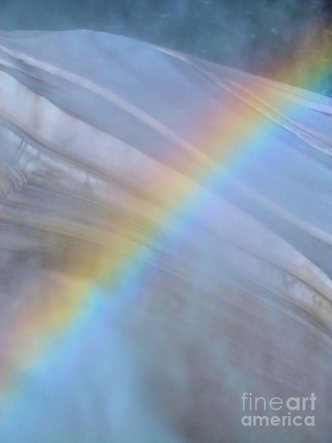 Abstract Photograph - Rainbow Across Niagara Ice by Elizabeth Dow