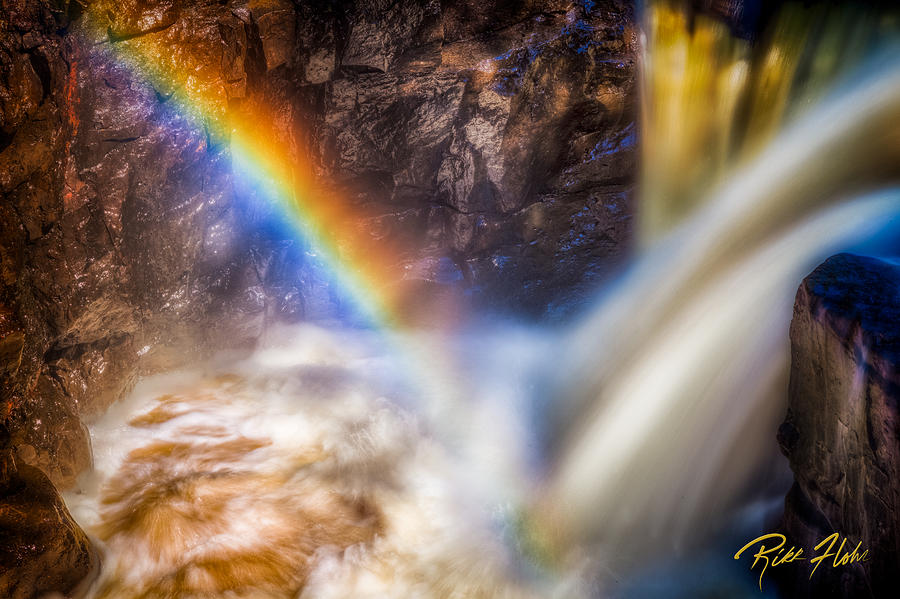Rainbow and Falls Photograph by Rikk Flohr