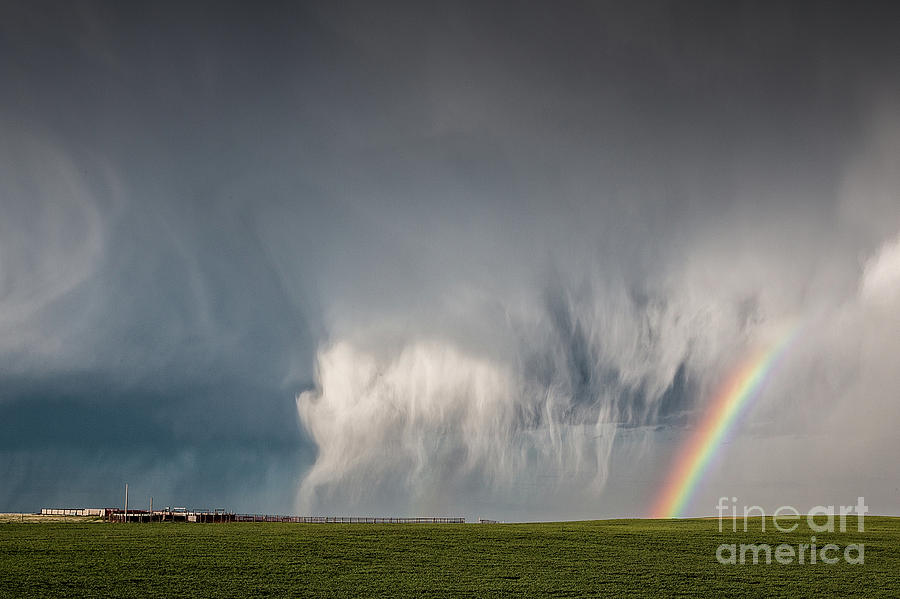 Rainbow and Hail Photograph by Patti Schulze