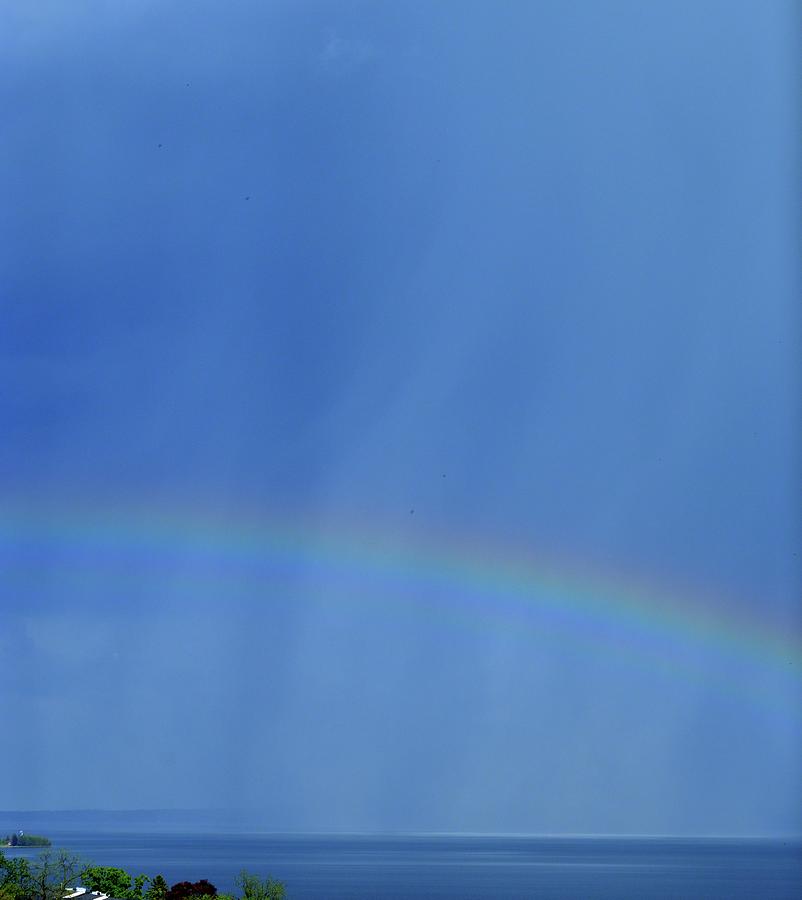 Rainbow And Rain Photograph by Lyle Crump